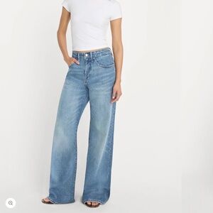 Good American Light Blue Wide Leg Jeans